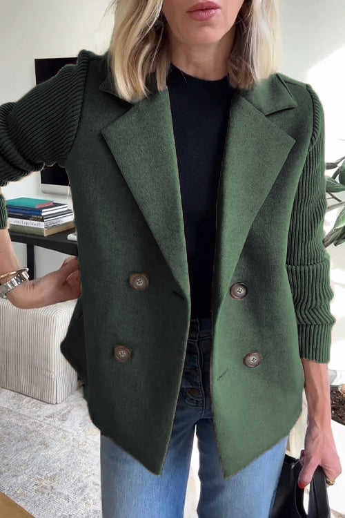 Lenora | Premium Chic Gebreide Mouwen Blazer