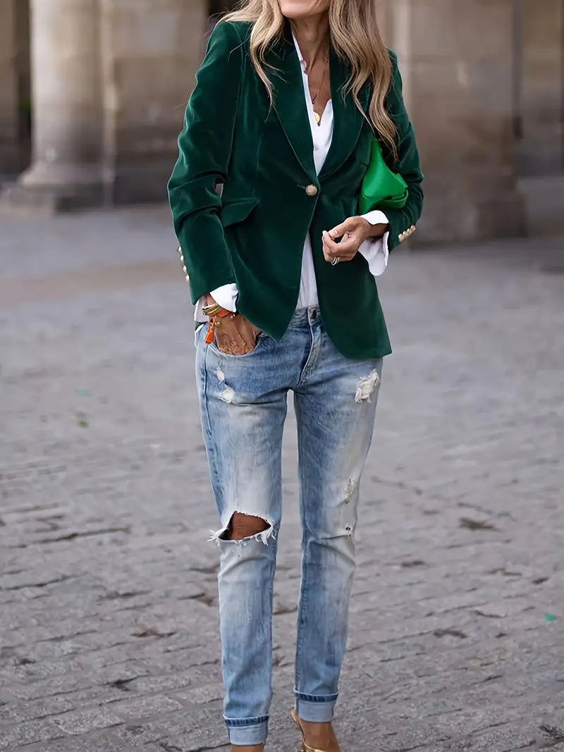 Julissa - Elegante Fluwelen Blazer