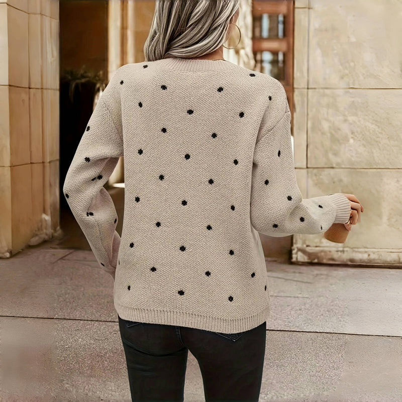 HAZEL – GEZELLIGE POLKA BREISWEATER