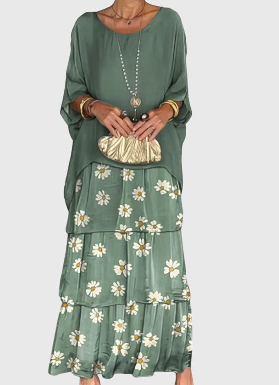 Elizabeth | Dames Boho Gelaagde Maxi Shorts Jurk