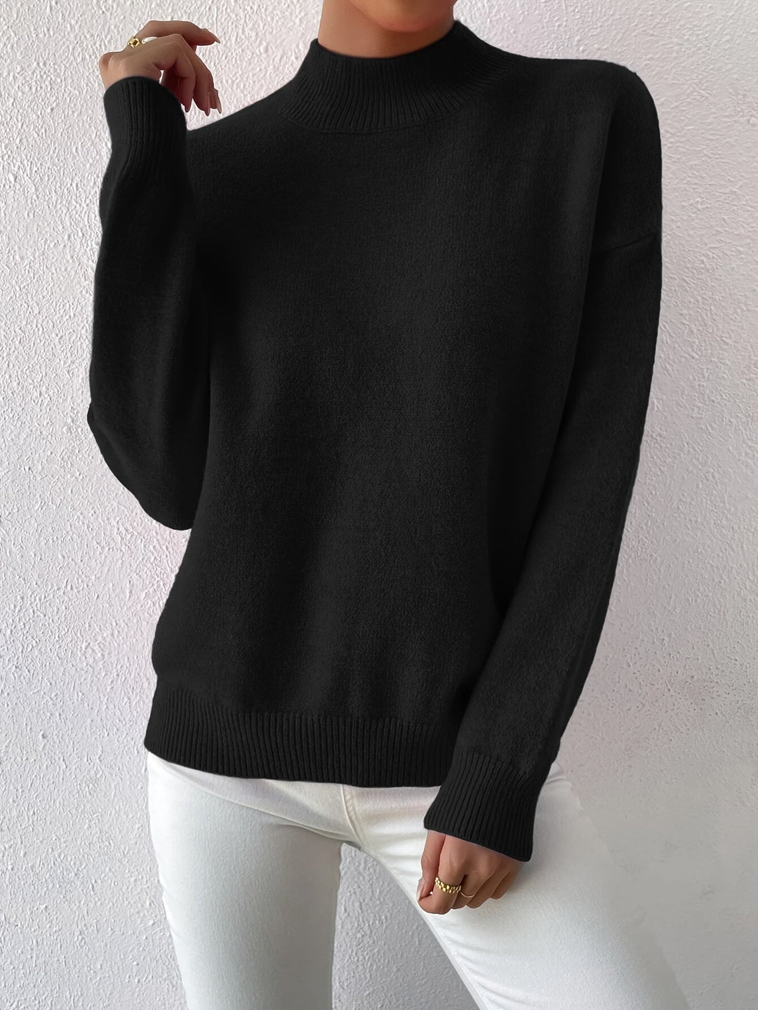 Lorelei | Verfijnde Mock Neck Trui