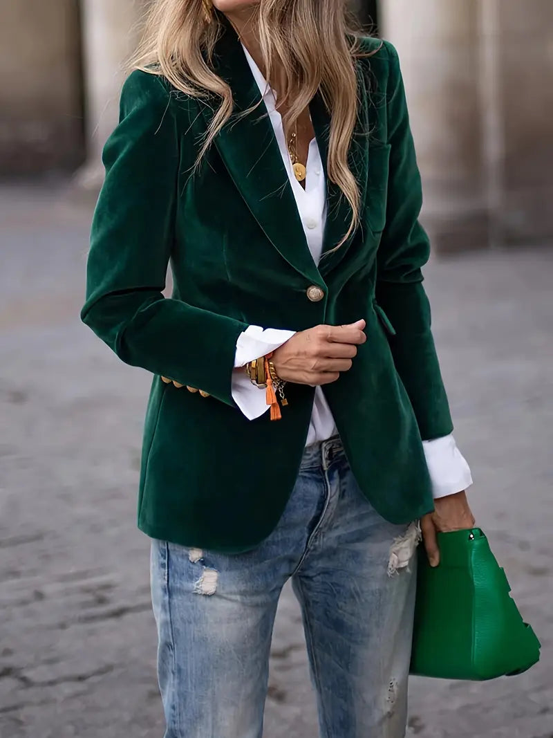 Savannah – Elegante Fluwelen Blazer