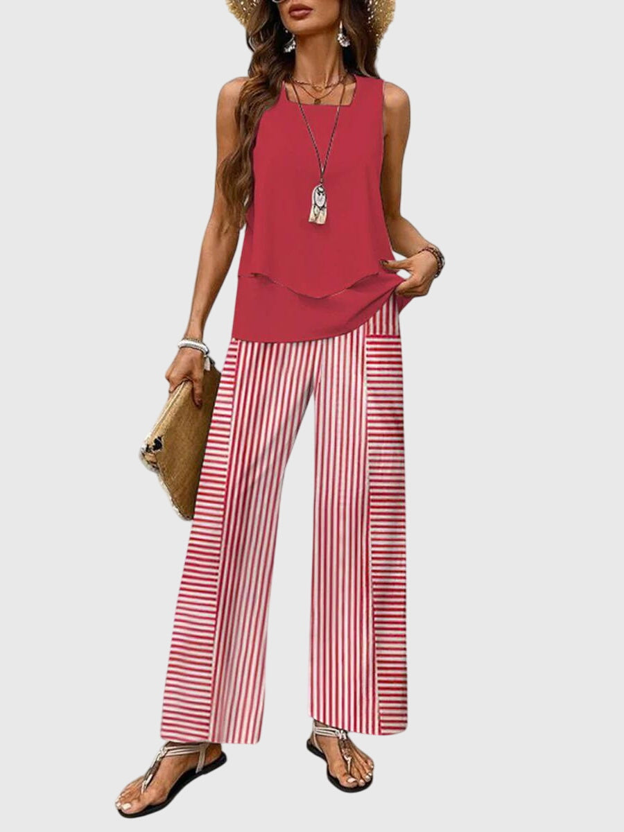 Sydney | Dames Tweedelige Wijde Broek Set