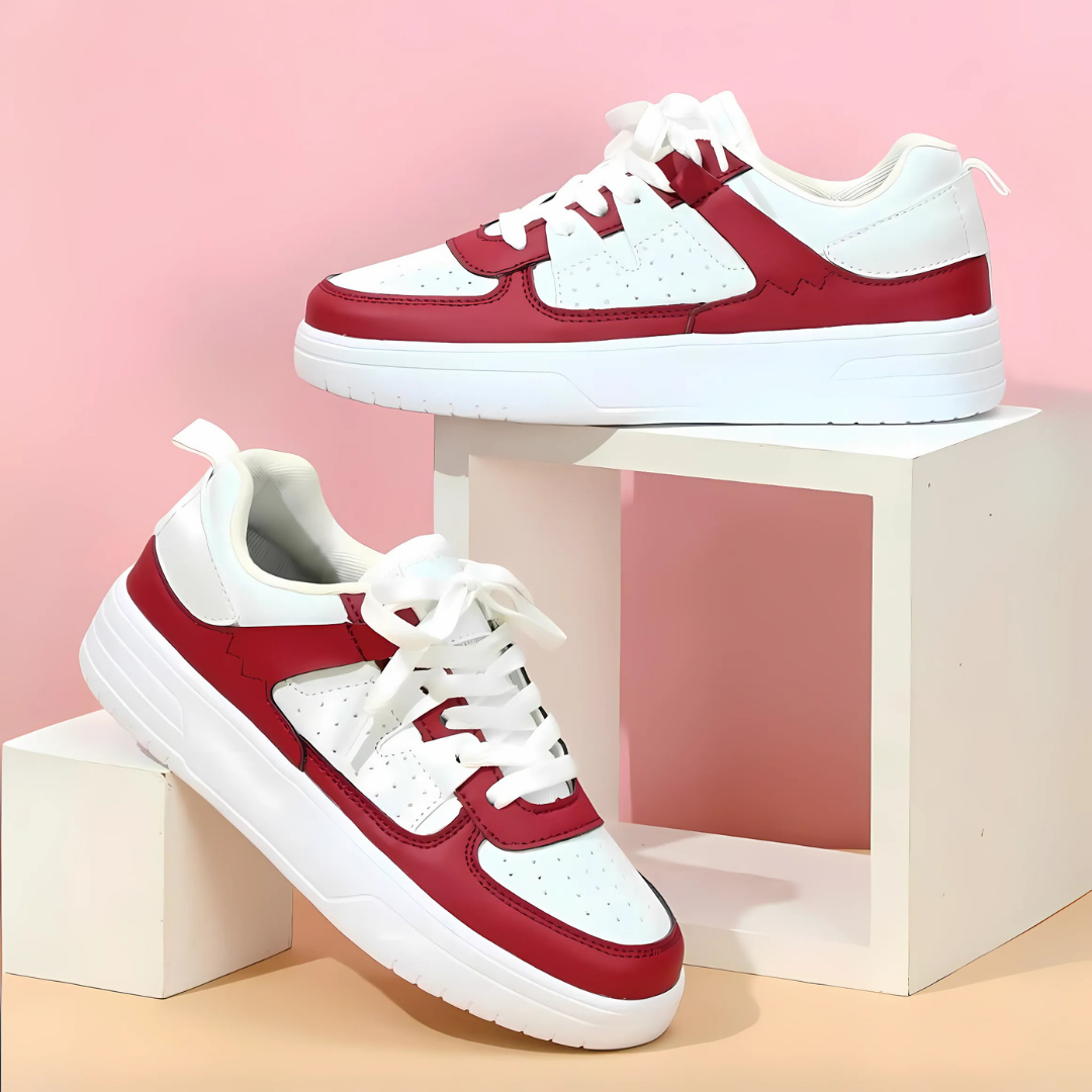 Dames Platform Sneakers met Vetersluiting