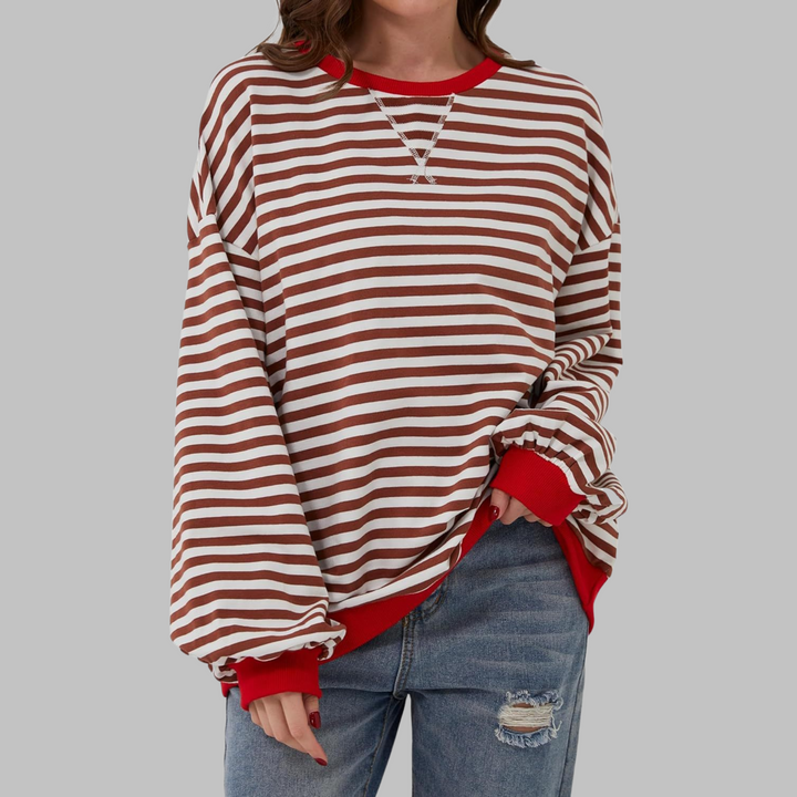 LUKA - Gestreept lange mouwen-Casual-Sweatshirt met Ronde Hals