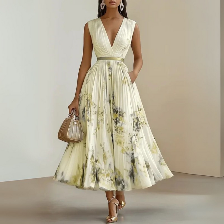 Claire | Dames Vloeiende Mouwloze Zomer Maxidress