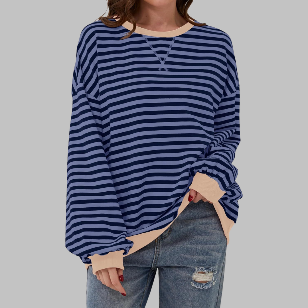 LUKA - Gestreept lange mouwen-Casual-Sweatshirt met Ronde Hals