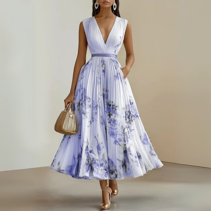 Claire | Dames Vloeiende Mouwloze Zomer Maxidress