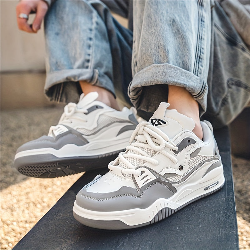 Heren All-Season Vetersportschoenen met Geometrisch Kleurblokpatroon