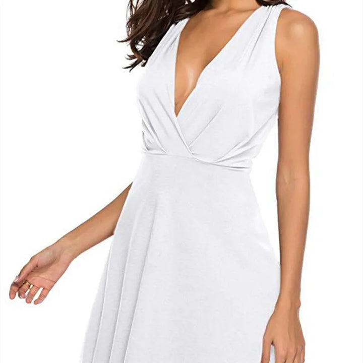 Laylara | Damesjurk met V-hals en gerimpelde taille