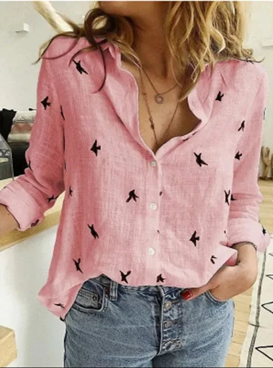 Noa – Vintage Linnen Blouse Dames