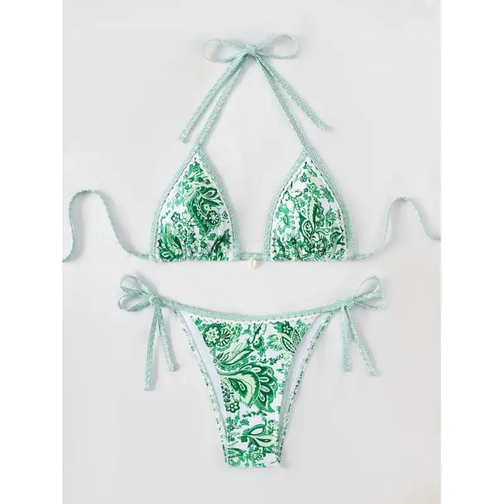 Florencia | Dames bikini met halternek en paisleyprint