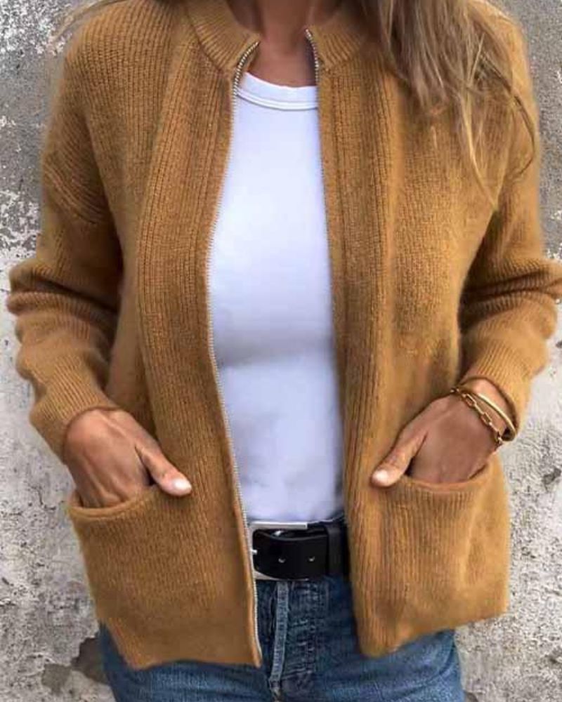 RINA - GEZELLIGE ZIP-UP CARDIGAN