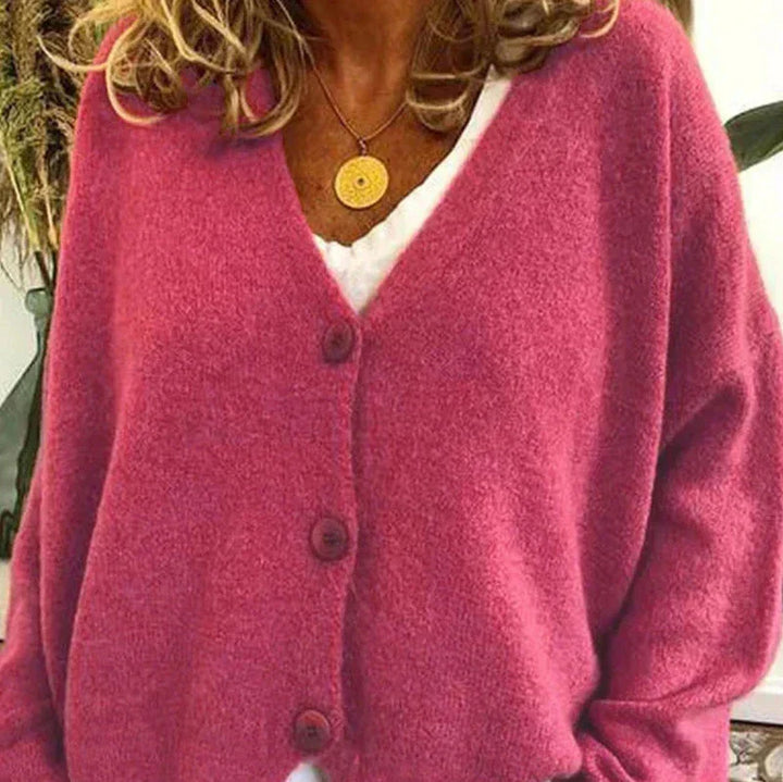 Alicia | Dames V-Hals Knopen Cardigan