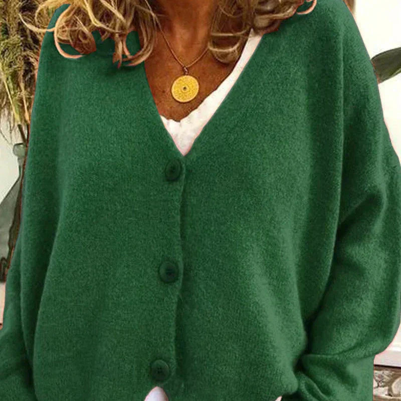 Alicia | Dames V-Hals Knopen Cardigan