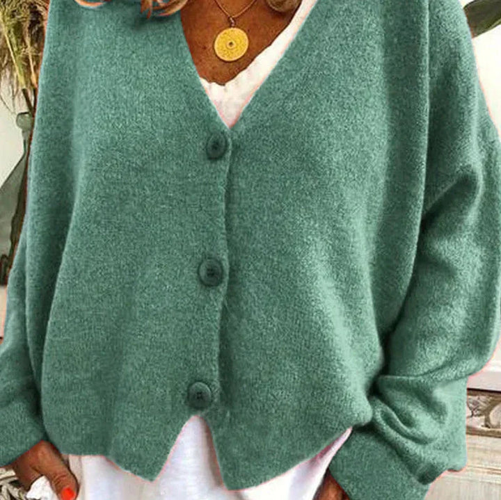 Alicia | Dames V-Hals Knopen Cardigan