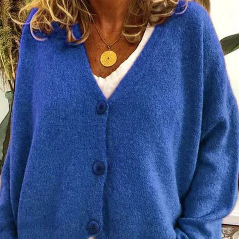 Alicia | Dames V-Hals Knopen Cardigan