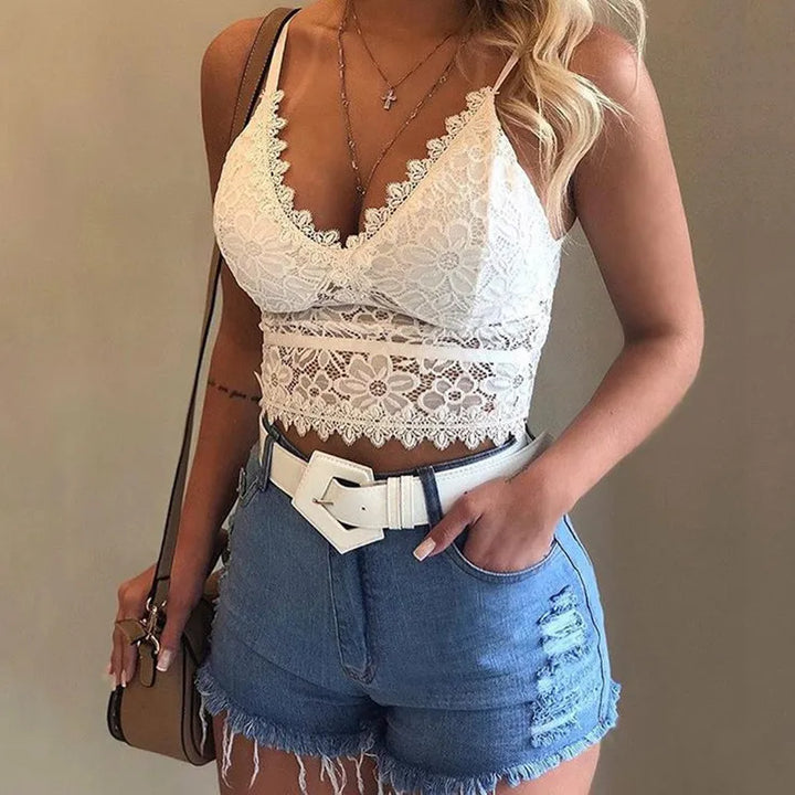 Mory | Dames bralette met kant en spaghettibandjes