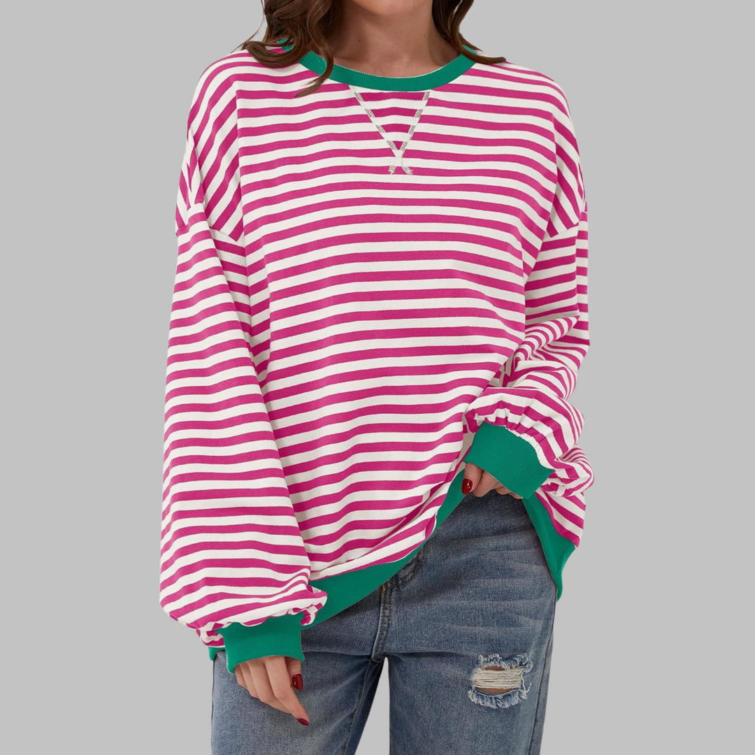 LUKA - Gestreept lange mouwen-Casual-Sweatshirt met Ronde Hals