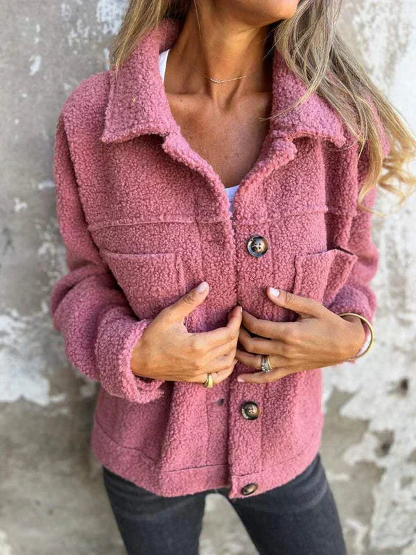 Zoe - Stijlvolle Korte Woljas met Revers
