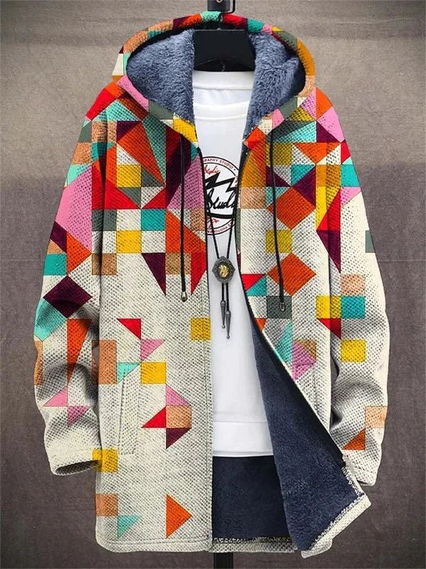 NICKI – KLEURBLOK FLEECE-GEVOERDE CAPUCHONJACK