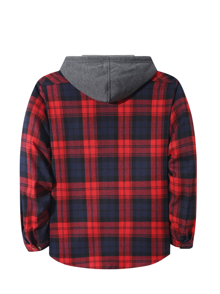 Braxton | Geruit Hooded Shirt