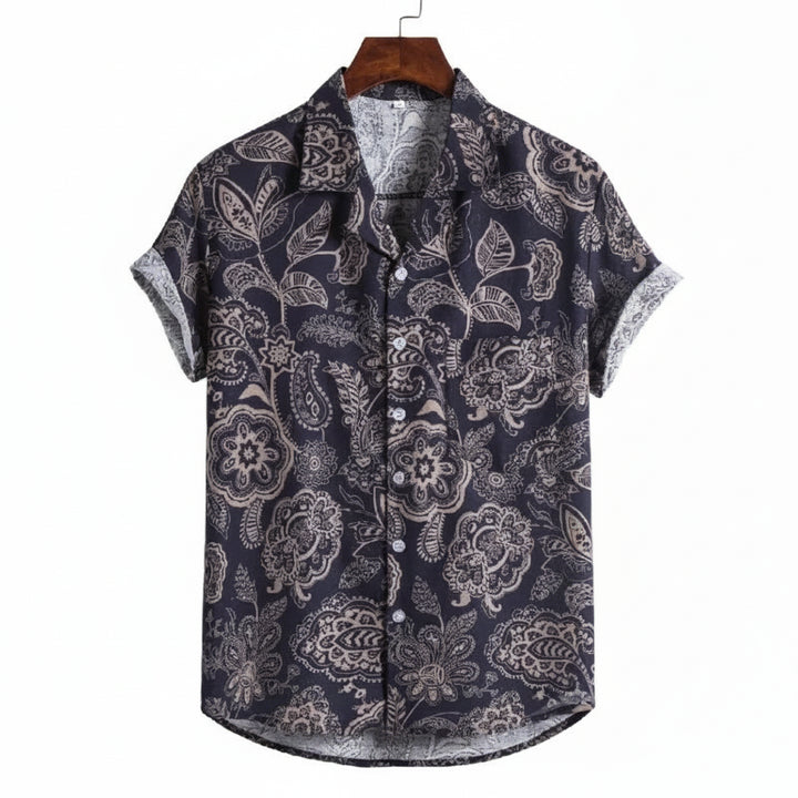 William | Heren overhemd met korte mouwen en print