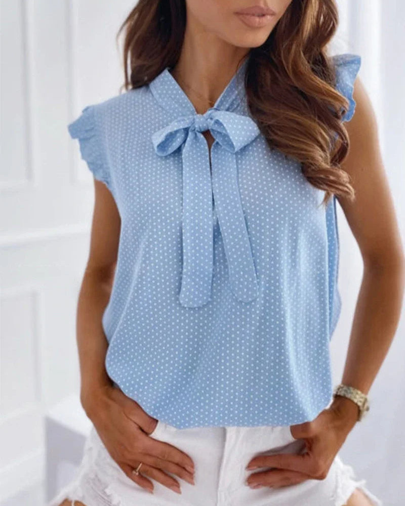 Blouse met Strikdetail Dames