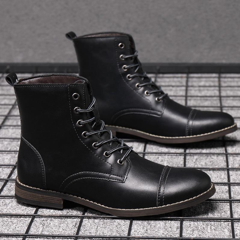 Hugo™ Klassieke Leren Herenboots met Vetersluiting