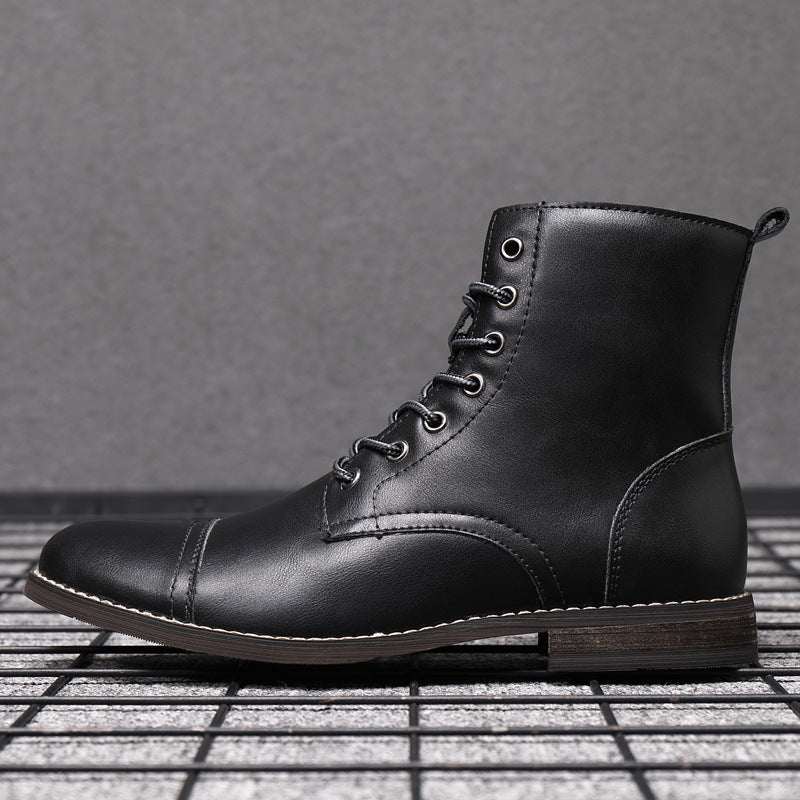 Hugo™ Klassieke Leren Herenboots met Vetersluiting