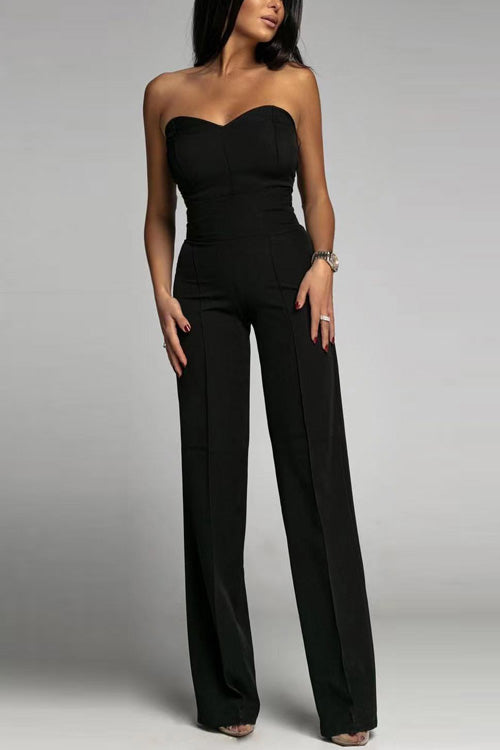 Noé | Elegant Strapless Jumpsuit – Minimalistisch Chic met Flair