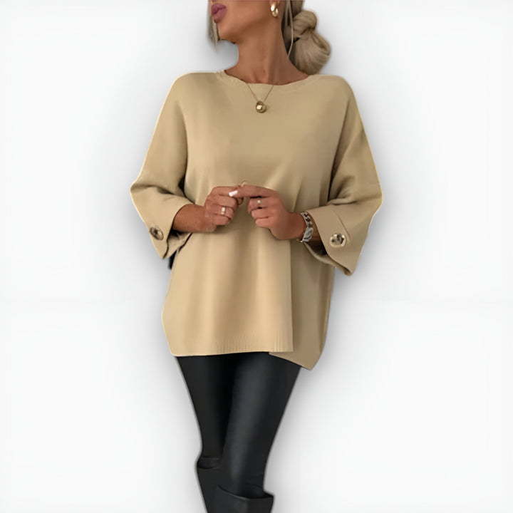 HAILEY – OVERSIZED KNOPENMANCHET TRUI