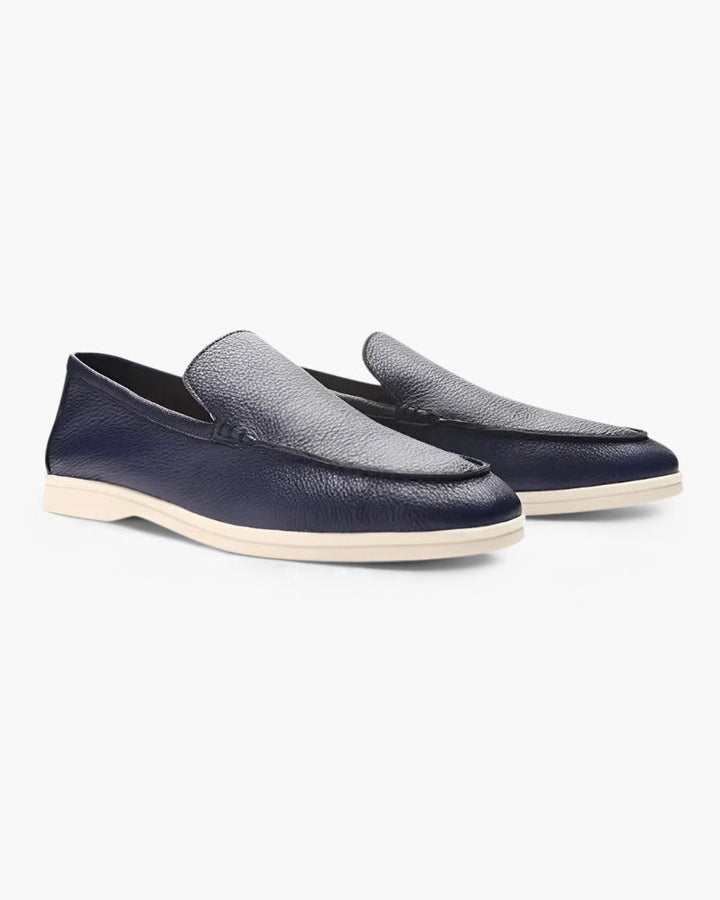 Logan | Vintage Old Money Heren Koeienhuid Leder Loafer