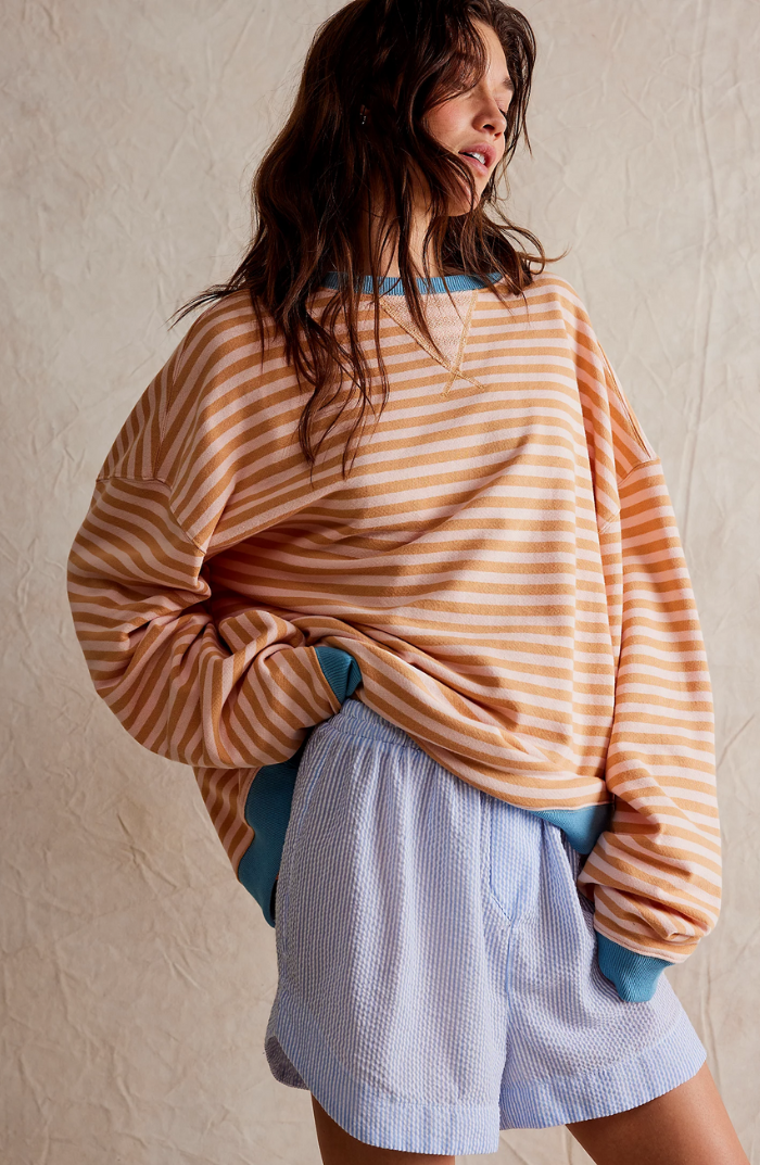 Stijlvolle Gestreepte Oversized Trui voor Vrouwen