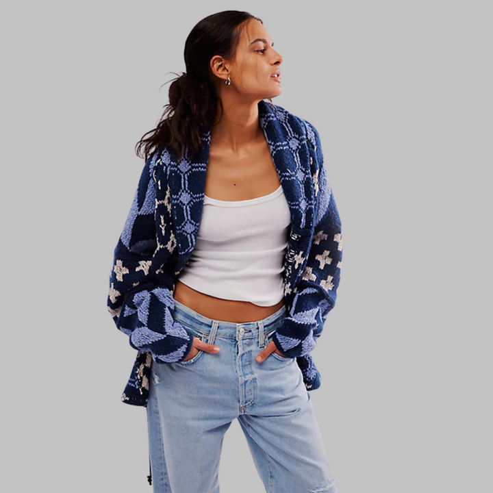 KYLINE – DUIDELIJKE GEOMETRISCHE CARDIGAN