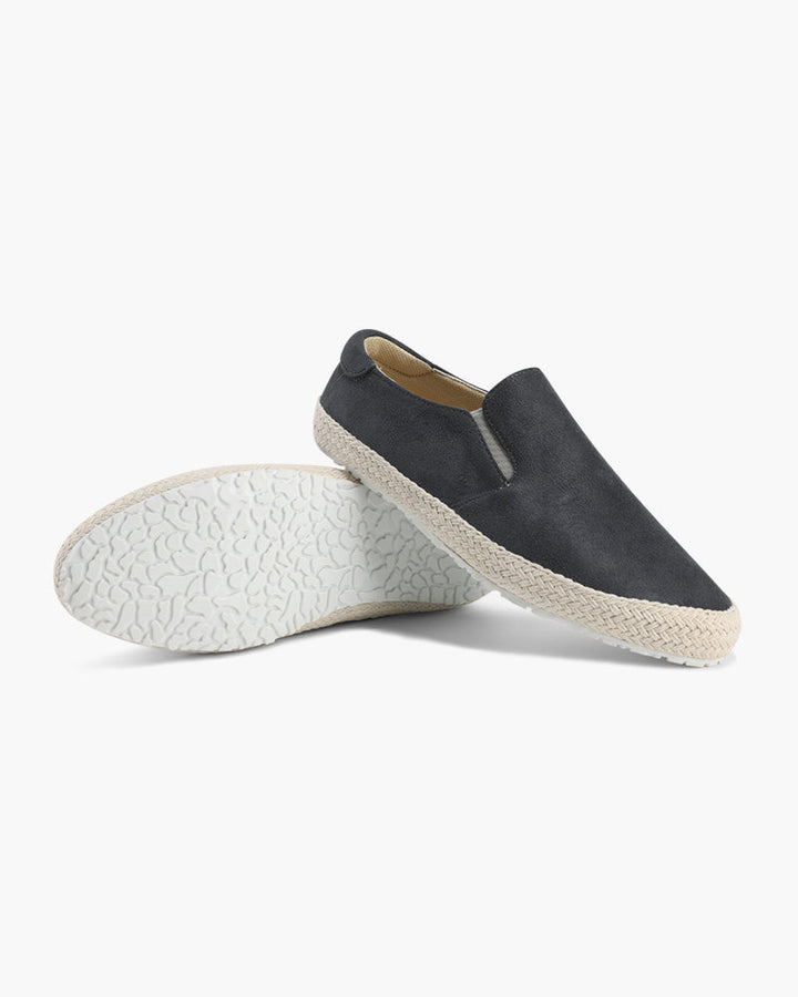 Jacob | Stijlvolle Espadrille Heren-Slip-On van Suède met Jute Zool