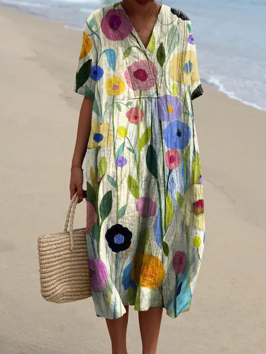 Zomerjurk met Bloemenpatroon voor Dames