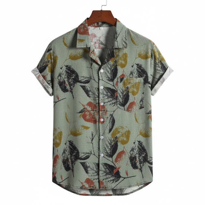 William | Heren overhemd met korte mouwen en print