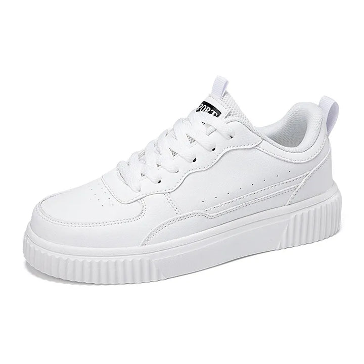 Ava | Damessneakers met vetersluiting en plateauzool