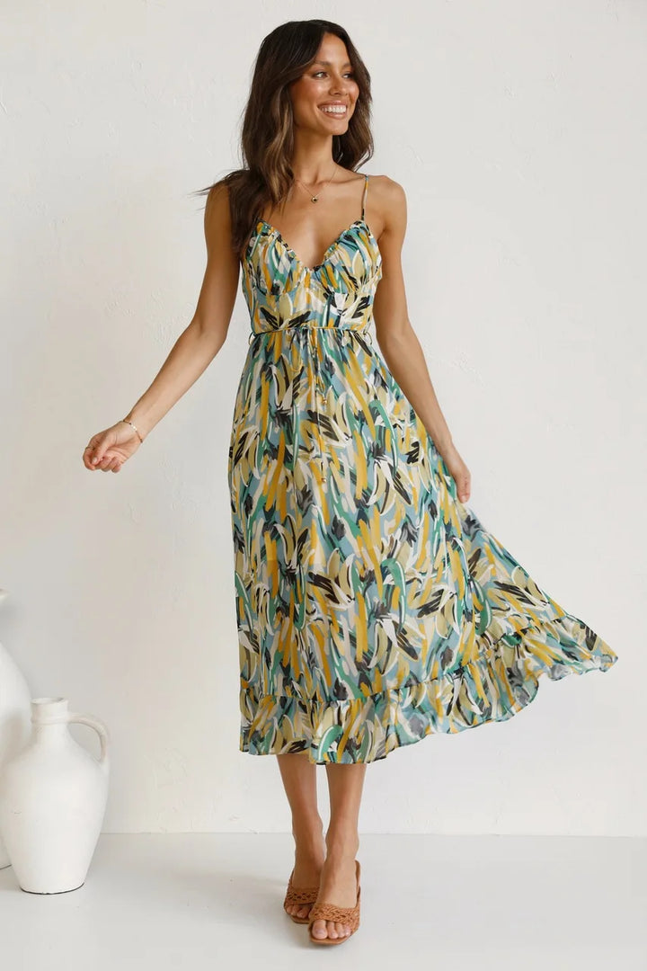 Jenny | Vrolijk & Elegante Midi Zomerjurk