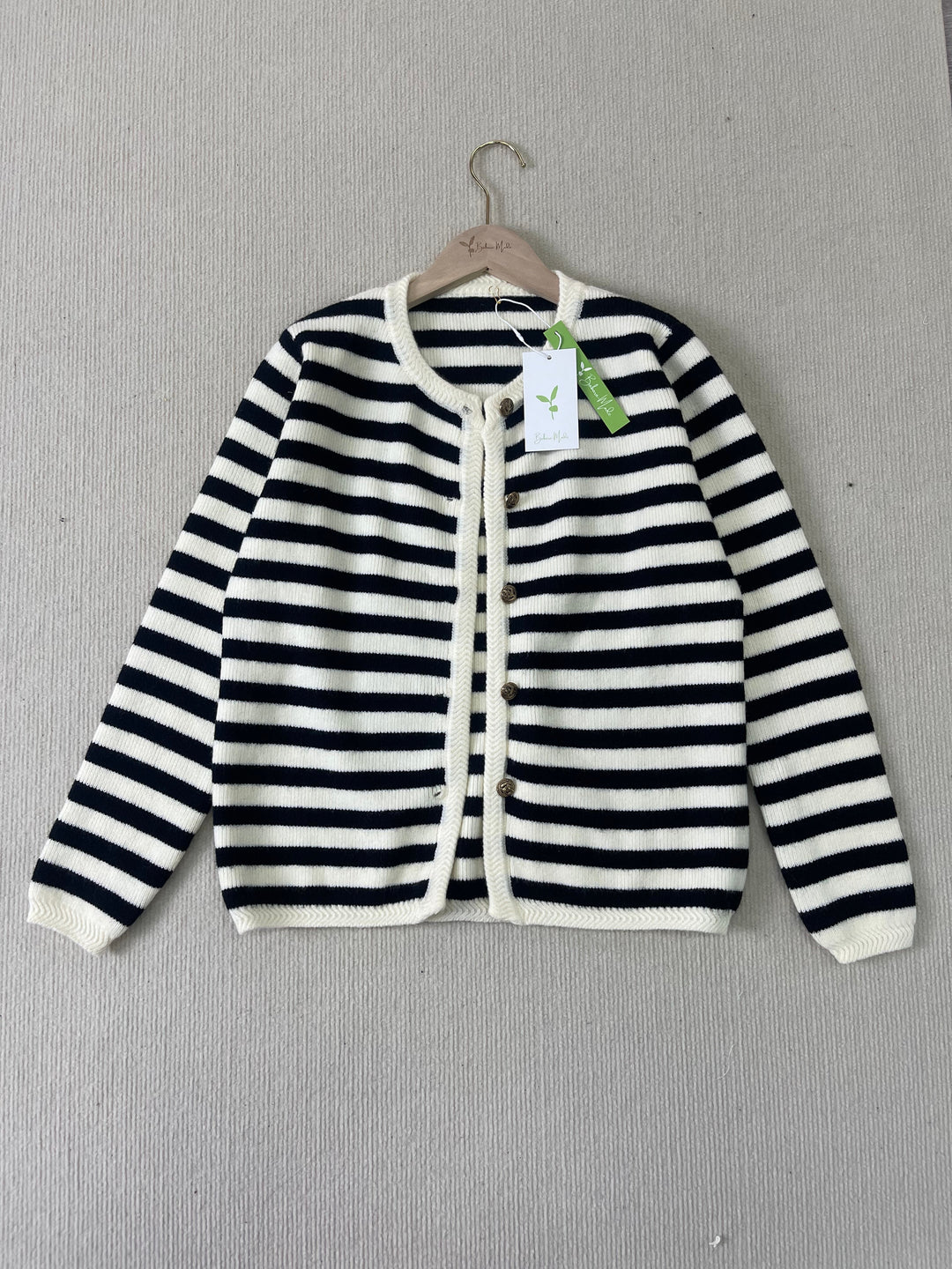 MYLAH | Elegante Gestreepte Cardigan
