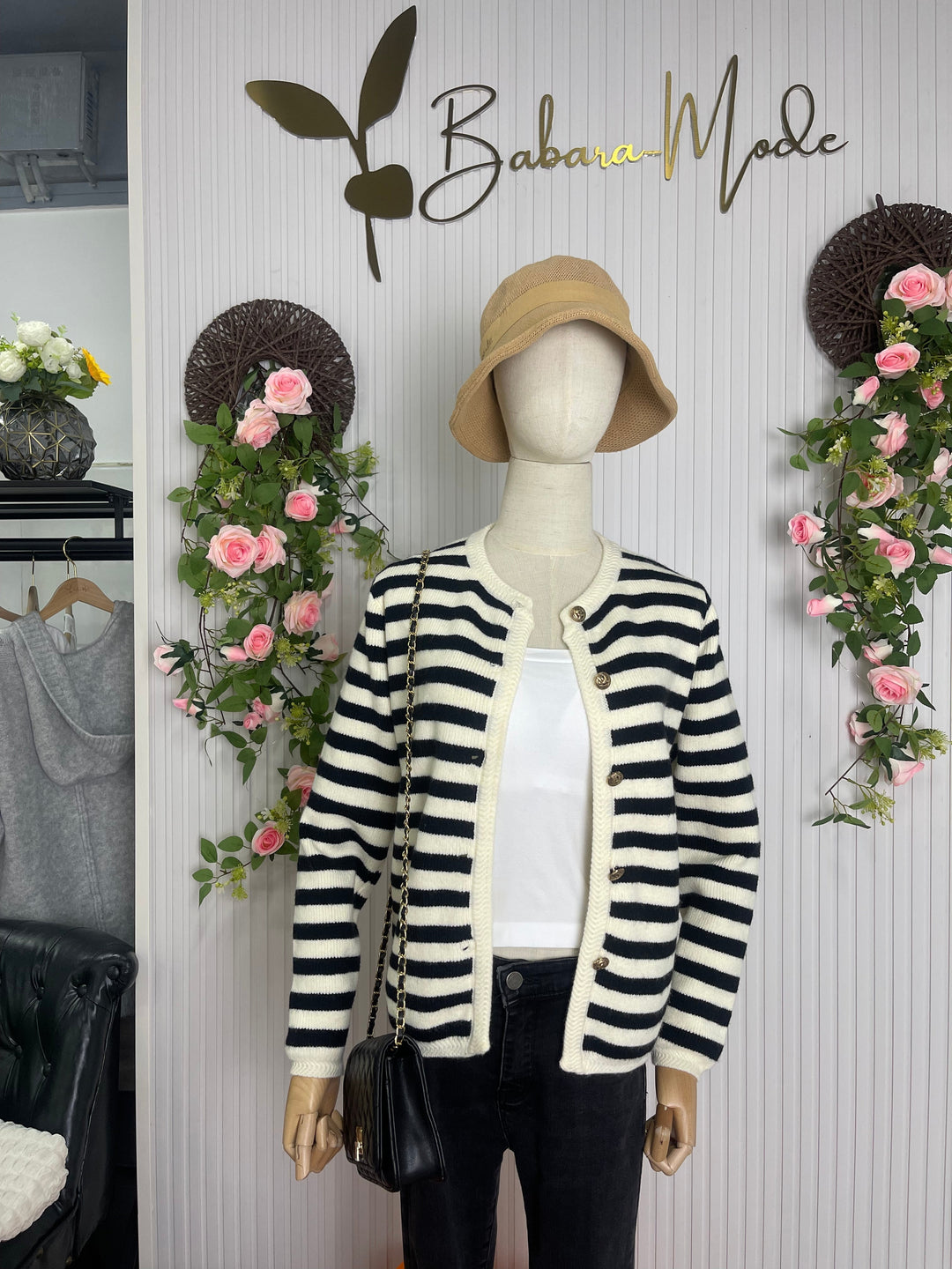 MYLAH | Elegante Gestreepte Cardigan