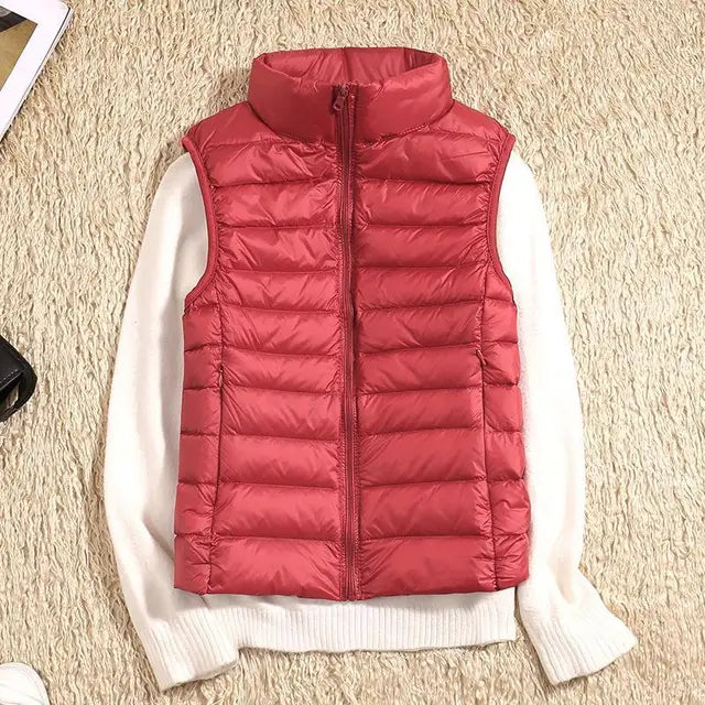 Paige | Dames Lange Gewatteerde Puffer Gilet met Ritssluiting