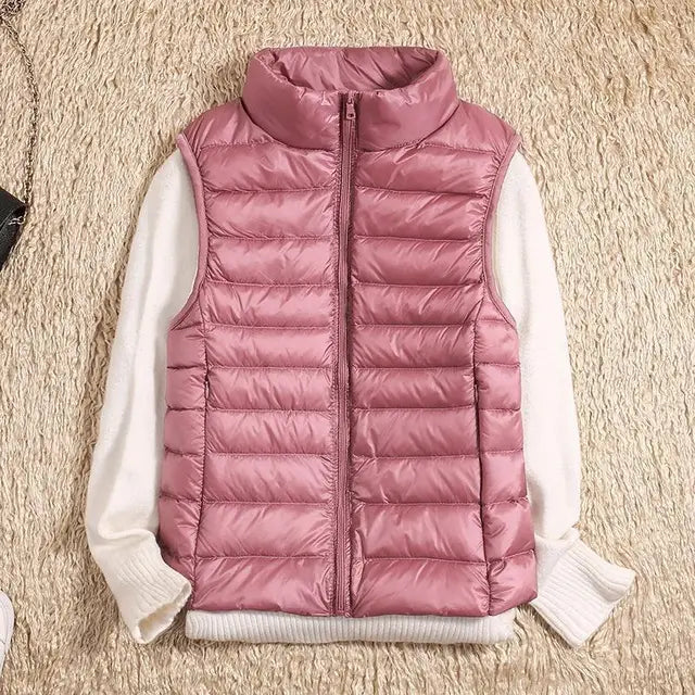Paige | Dames Lange Gewatteerde Puffer Gilet met Ritssluiting