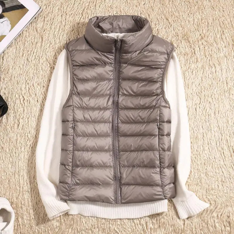 Paige | Dames Lange Gewatteerde Puffer Gilet met Ritssluiting
