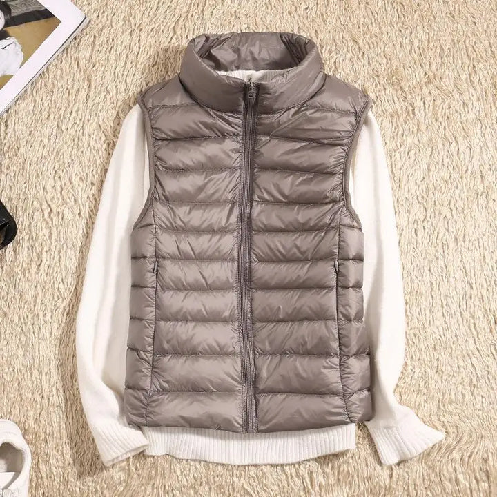 Paige | Dames Lange Gewatteerde Puffer Gilet met Ritssluiting