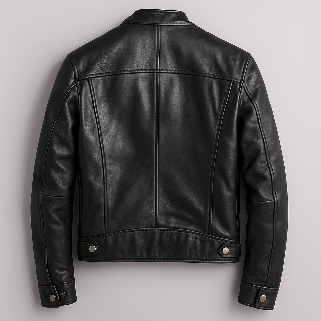 Heren Klassieke Faux Leren Zip-Up Jast