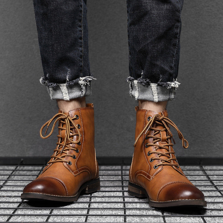 Hugo™ Klassieke Leren Herenboots met Vetersluiting