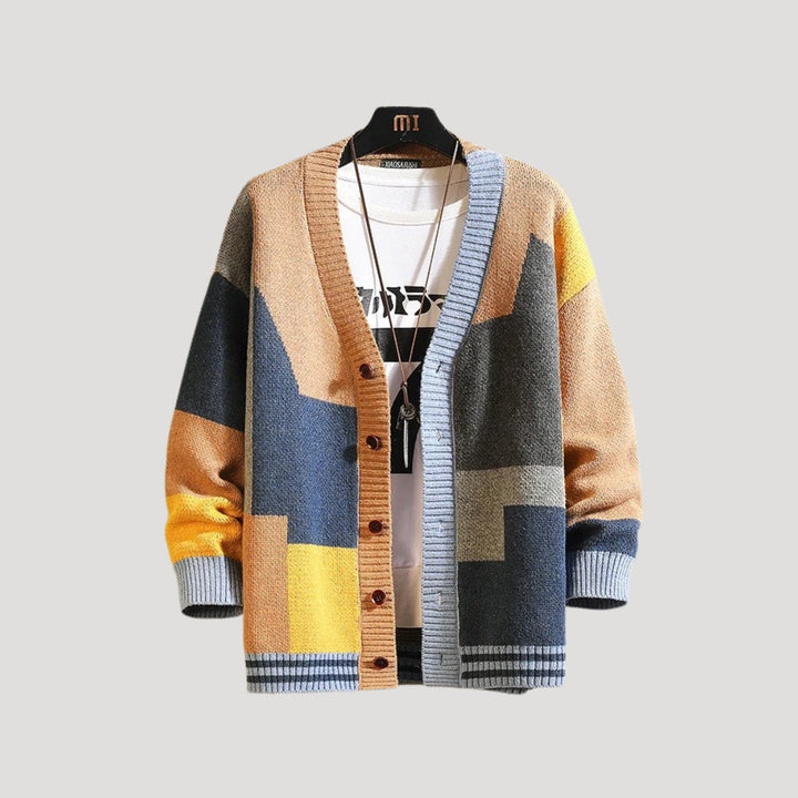 Adeline | Dames Lente Colorblock Geknoopte Gebreide Cardigan