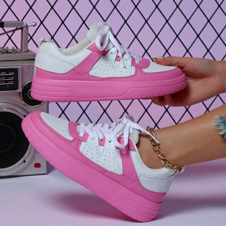 Dames Platform Sneakers met Vetersluiting